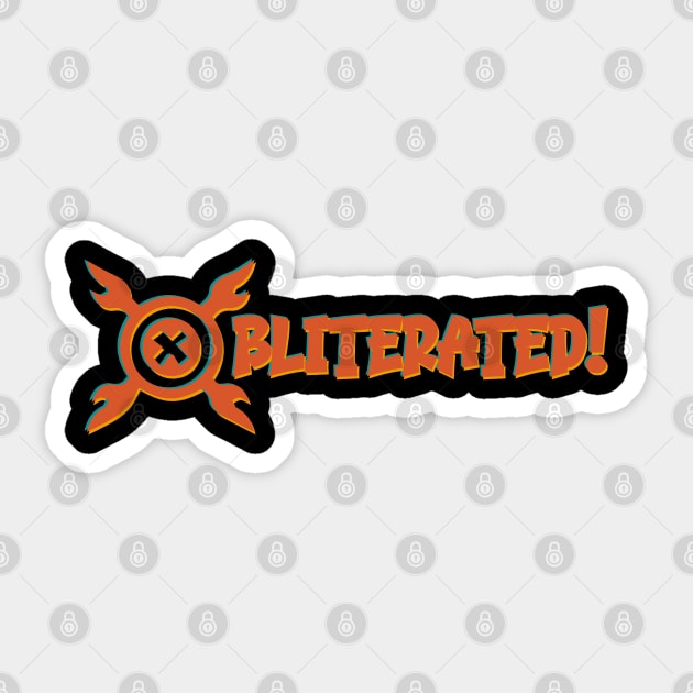 OBLITERATED Sticker by kbmerch